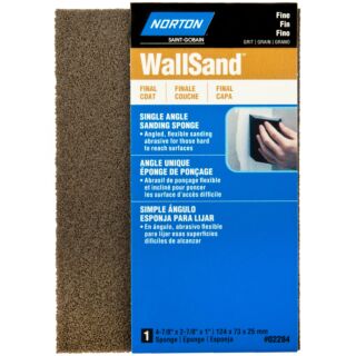 Norton WallSand Single Angle Sanding Sponge Final Coat, Fine