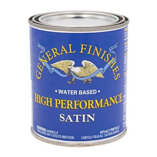 General Finishes®, Water-Based High Performance Polyurethane, Satin, Pint