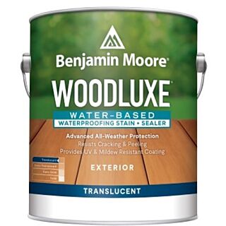 Benjamin Moore Woodluxe™ Translucent Water-Based Exterior Waterproofing Stain & Sealer, Bleached Gray, Gallon