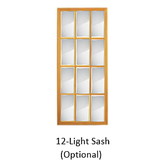 CDC Easy-Change Glass Sash, Insert Only, for 12-Light Wood Combination Door, Fits 30 in. x 81 in.