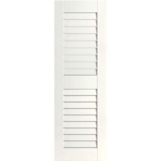 Southern Shutter, Clear Primed Western Red Cedar Louvered Shutter, 16 in x 55 in. (1 shutter only)