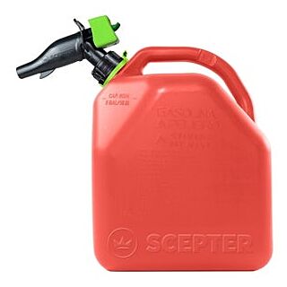 Scepter Gas Can, 18.8 Liters (4.97 Gallons) Capacity, HDPE, Red