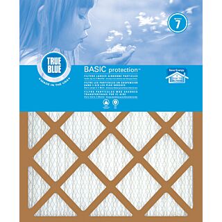 True Blue 214201 Air Filter, 20 in L, 14 in W, 7 MERV, Synthetic Pleated Filter Media