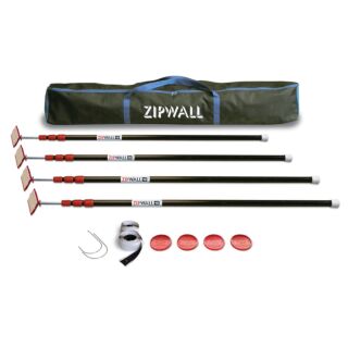 ZipWall® 10 Spring-Loaded Dust Barrier Poles, 4 Pack