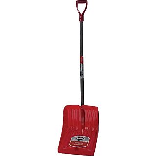 Garant 14-1/2 in. wide Plastic Snow Shovel with Wood Handle, Red