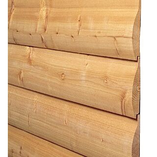 2 x 8 - Rough Sawn/Saw Textured Kiln Dried Spruce Log Cabin Siding