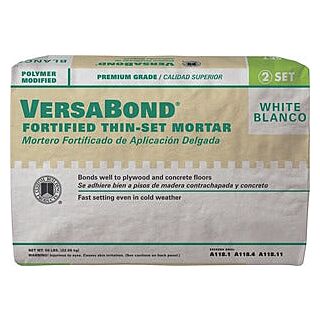 VersaBond Flex® Fortified Thin-Set Mortar, White, Powder, 50 lb. Bag
