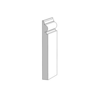 (M90) ¹¹⁄₁₆ in. x 7 in. x 16 ft. Base Cap, Primed Finger-Jointed Pine