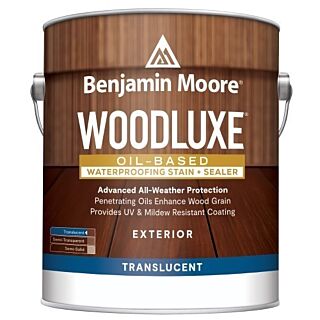 Benjamin Moore Woodluxe™ Translucent Oil-Based Exterior Waterproofing Stain & Sealer, Bleached Gray, Gallon