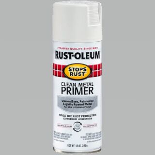 Rust-Oleum® Stops Rust®, Clean Metal Primer, White, Oil-Based, Spray Paint, 12 oz.