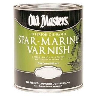 Old Masters Exterior Spar-Marine Varnish, Satin, Quart