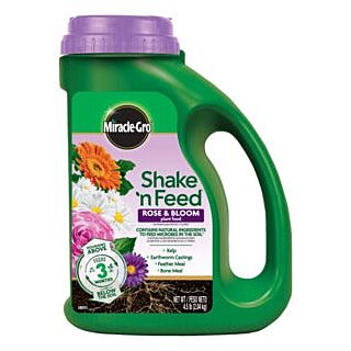 Miracle-Gro Shake N' Feed Rose and Bloom Plant Food, Solid, 4.5 lb.