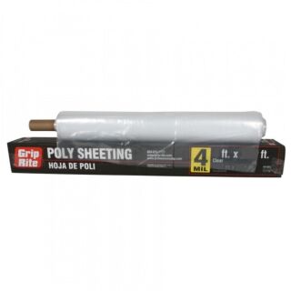 Grip Rite 4-Mil Poly Sheeting, Clear, 10 ft. x 25 ft.