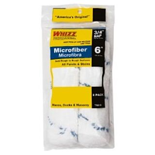 Whizz® 6 in. x 3/4 in. Nap, Microfiber Mini Blue Stripe Roller Cover, 2 Pack