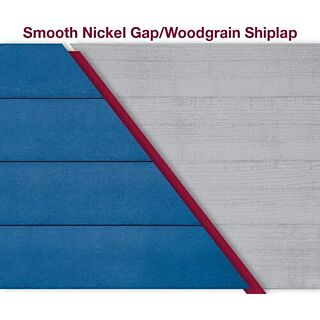 1 x 8 x 16 ft. TruExterior Reversible Siding - Smooth Nickel Gap / Woodgrain Shiplap