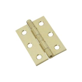 National Hardware N141-960 Narrow Hinge, 20 lb Weight Capacity, Cold Rolled Steel, Brass