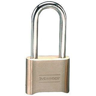 Master Lock 175DLH Combination Padlock, 2 in W Body, 2-1/4 in H Shackle, Brass