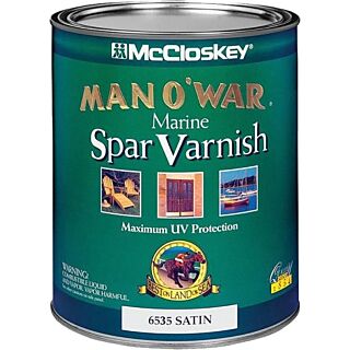 McCloskey® Man O’ War® Marine Spar Varnish, Satin, Quart