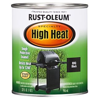 Rust-Oleum® High Heat, Flat BBQ Black, Quart