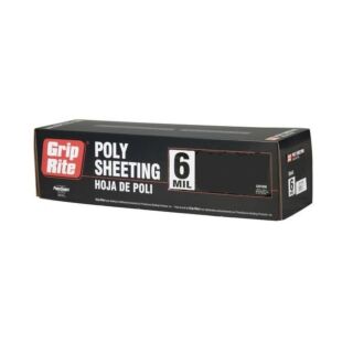 Grip Rite 6-Mil Poly Sheeting, Clear, 12 ft. x 100 ft.