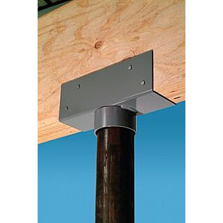 Simpson Strong-Tie Lally Column Cap, 4 in. Lally with 3-5/8 in. LVL Girder, Steel