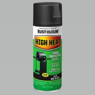Rust-Oleum® High Heat, BBQ Black, Oil-Based, Spray Paint, 12 oz.