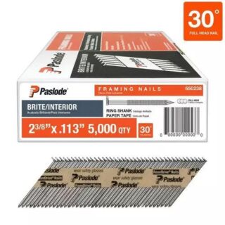 Paslode Collated Framing Nail, 30 Degree, .131  Stick, 3 in., Brite,  2,500 Count
