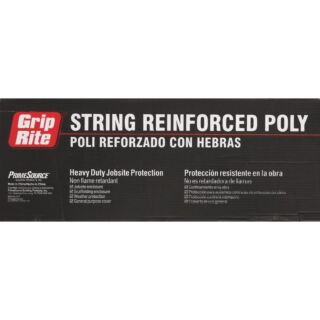 Grip Rite 6-Mil Reinforced Poly Sheeting, Clear, 20 ft. x 100 ft.