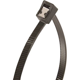 GB 46-311UVBSC Double Lock, Self-Cutting Cable Tie, 6/6 Nylon, Black